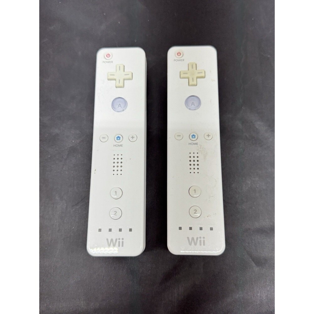 Lot Of 2 Nintendo RVL-003 Wii Remote Control White Broken For Parts Or Repair